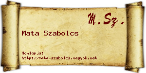 Mata Szabolcs névjegykártya