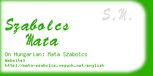 szabolcs mata business card